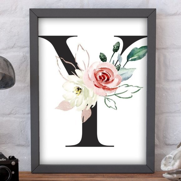 Monogram‎ lettler  wall art - Picture 1 of 5